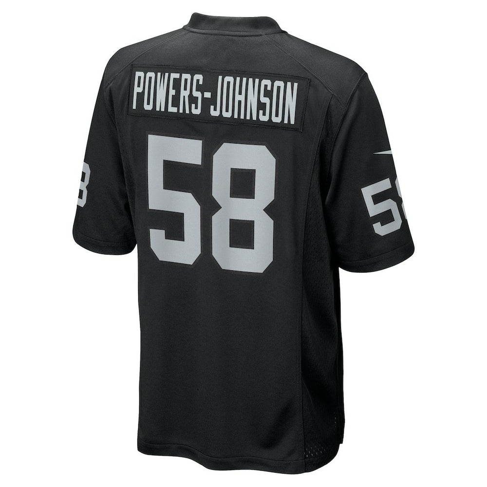 Jackson Powers-Johnson Las Vegas Raiders Team Game Jersey Black - Nike
