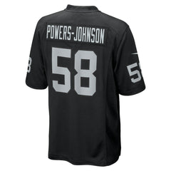Jackson Powers-Johnson Las Vegas Raiders Team Game Jersey Black - Nike