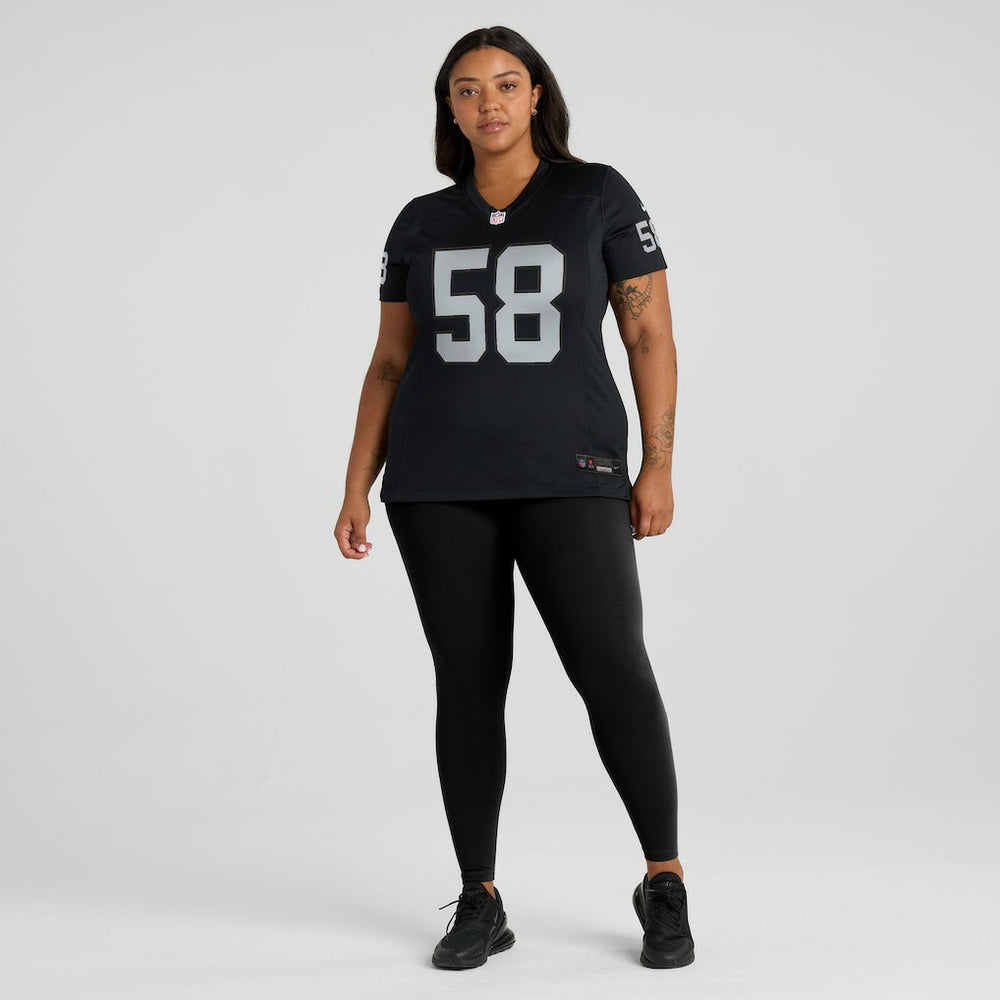 Jackson Powers-Johnson Las Vegas Raiders Women's Game Jersey Black - Nike