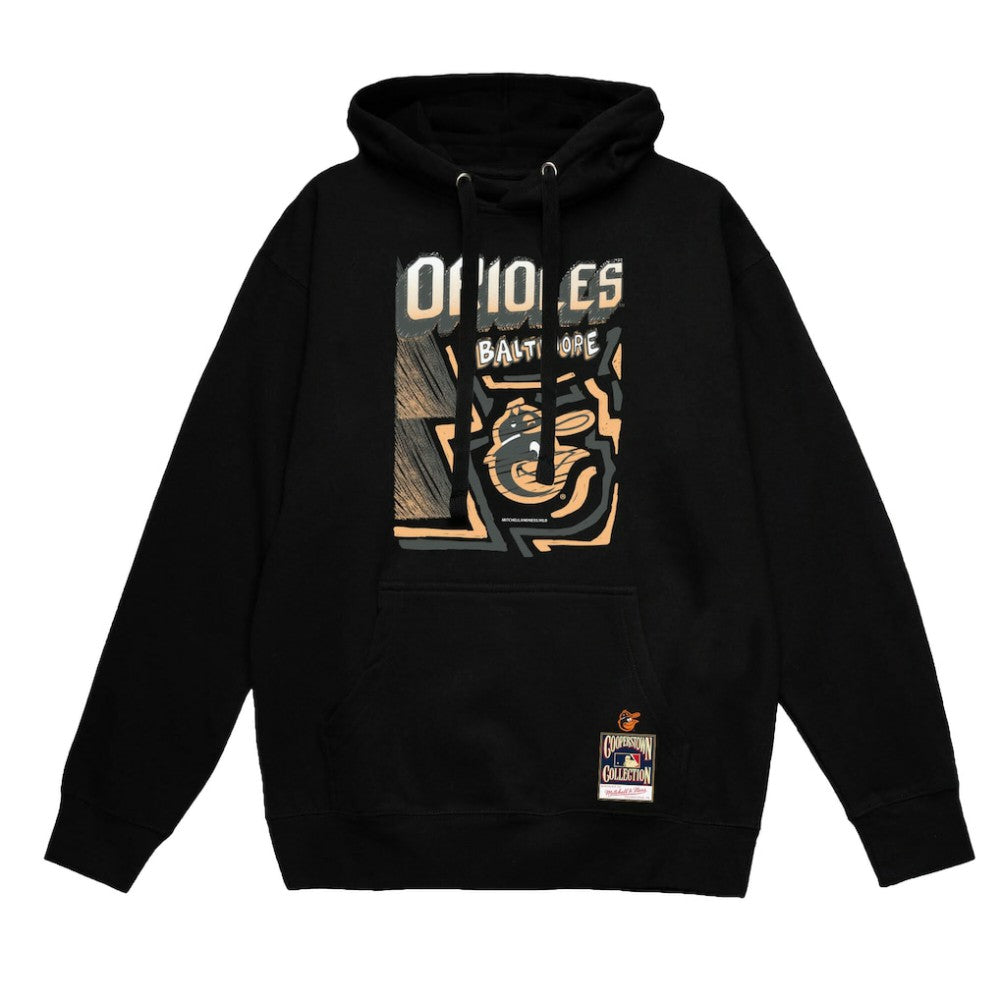 Baltimore Orioles Mitchell & Ness Sidewalk Sketch Pullover Hoodie On Sale