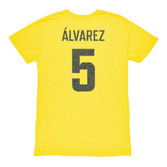 Kevin Álvarez Club America 1863FC Vintage Player Name & Number Tri-blend T-Shirts - Yellow