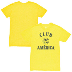 Club America 1863FC Team Arch Vintage Tri-Blend T-Shirts - Yellow