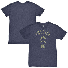Club America 1863FC Team Arch Vintage Tri-Blend T-Shirts - Navy