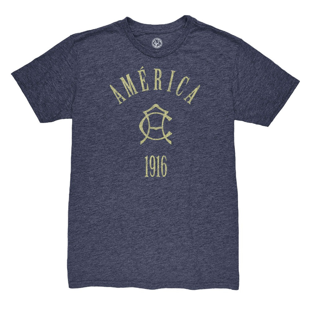 Club America 1863FC Team Arch Vintage Tri-Blend T-Shirts - Navy