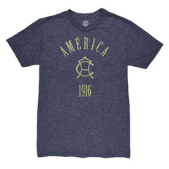 Club America 1863FC Team Arch Vintage Tri-Blend T-Shirts - Navy