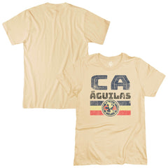 Club America 1863FC Retro Stripes T-Shirts - Tan