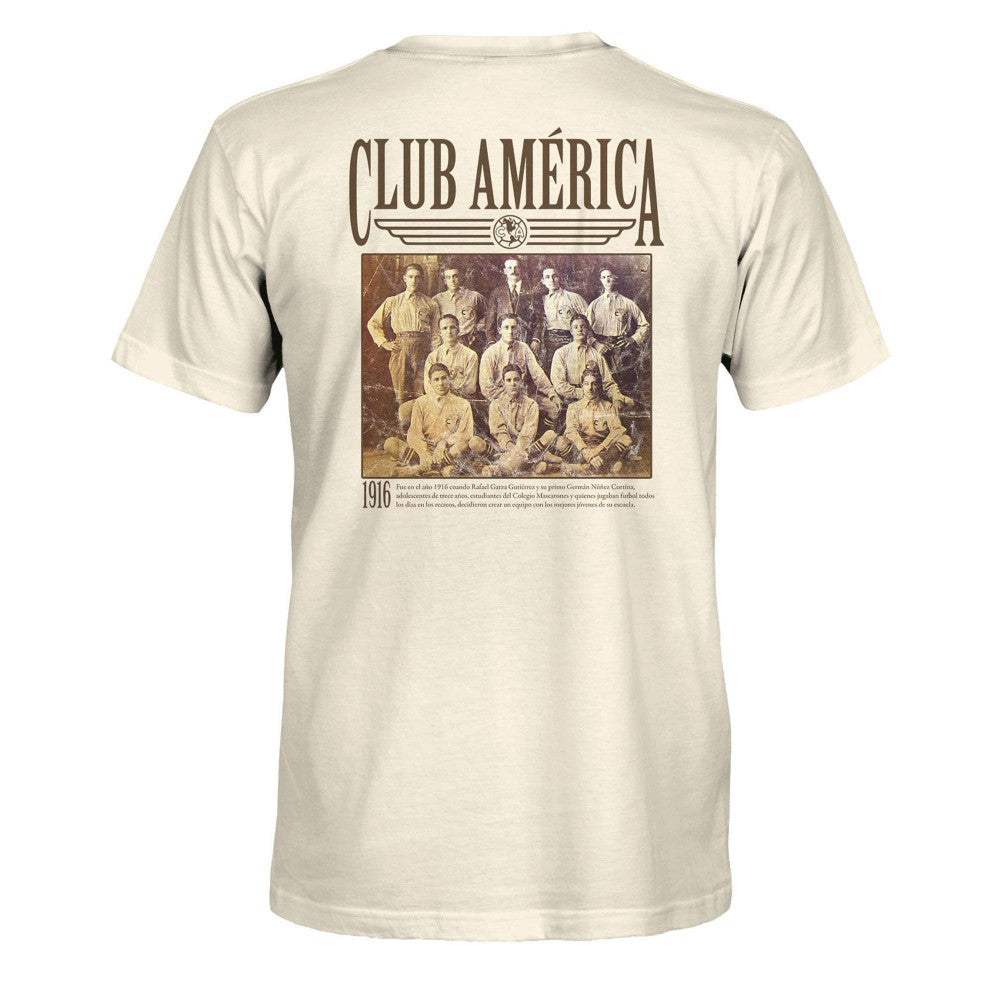 Club America 1863FC Vintage Photo T-Shirts - Tan