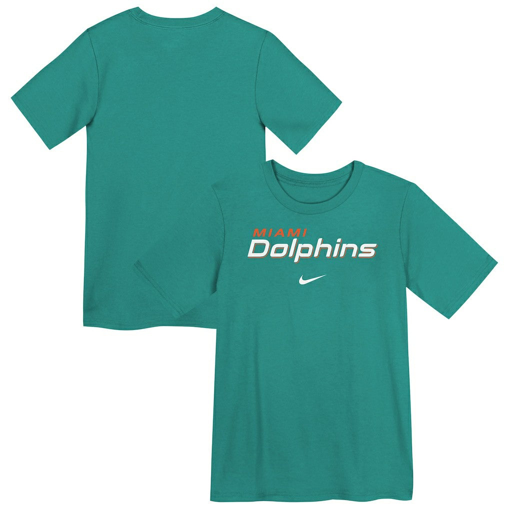 Miami Dolphins Preschool Wordmark T-Shirt Aqua - Nike