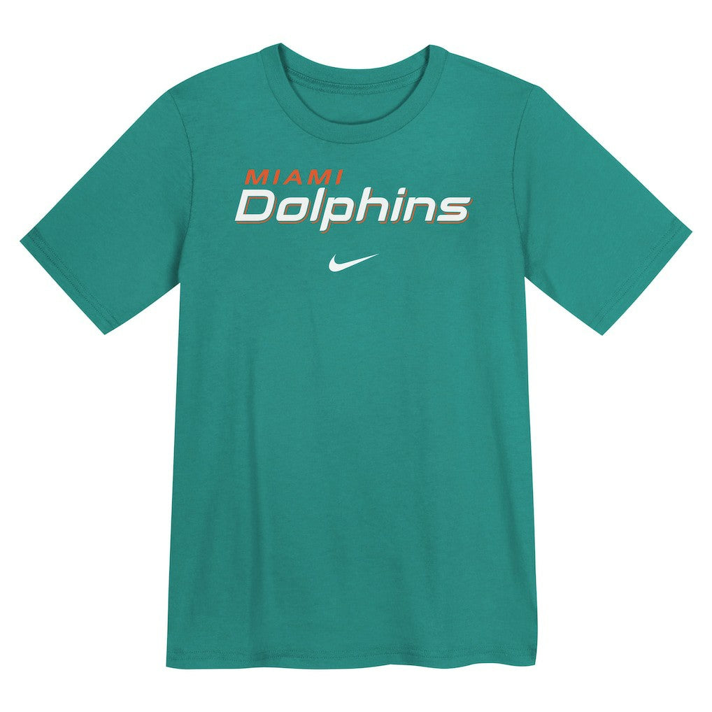 Miami Dolphins Preschool Wordmark T-Shirt Aqua - Nike