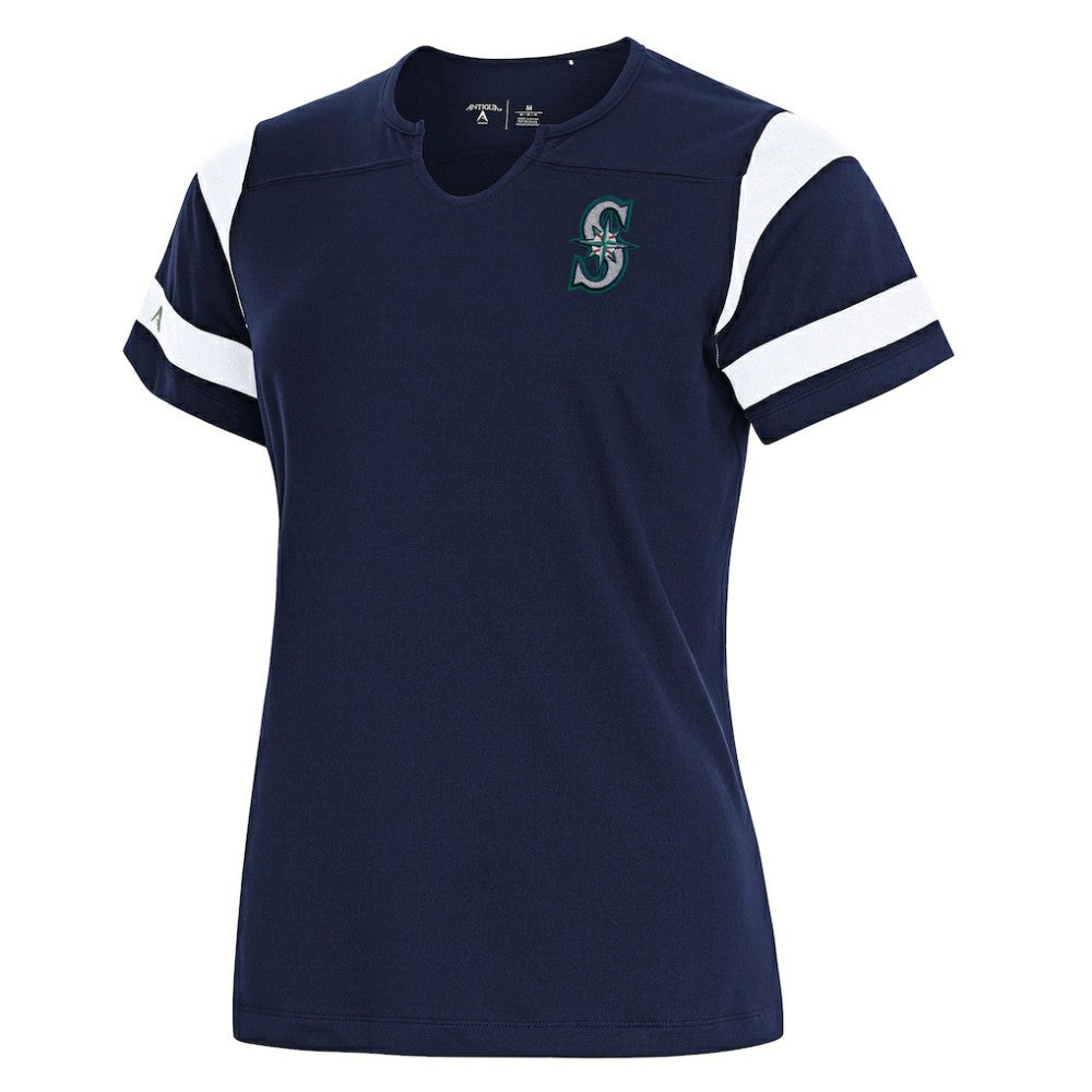 Seattle Mariners Antigua Women's Encounter Notch Neck Top Lifestyle