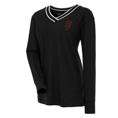 San Francisco Giants Antigua Women's Symbolic Long Sleeve V-Neck Top Sale