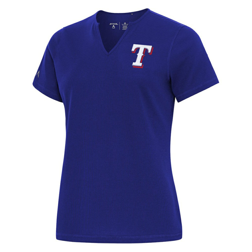 Texas Rangers Antigua Women's Notch Neck T-Shirt Lifestyle