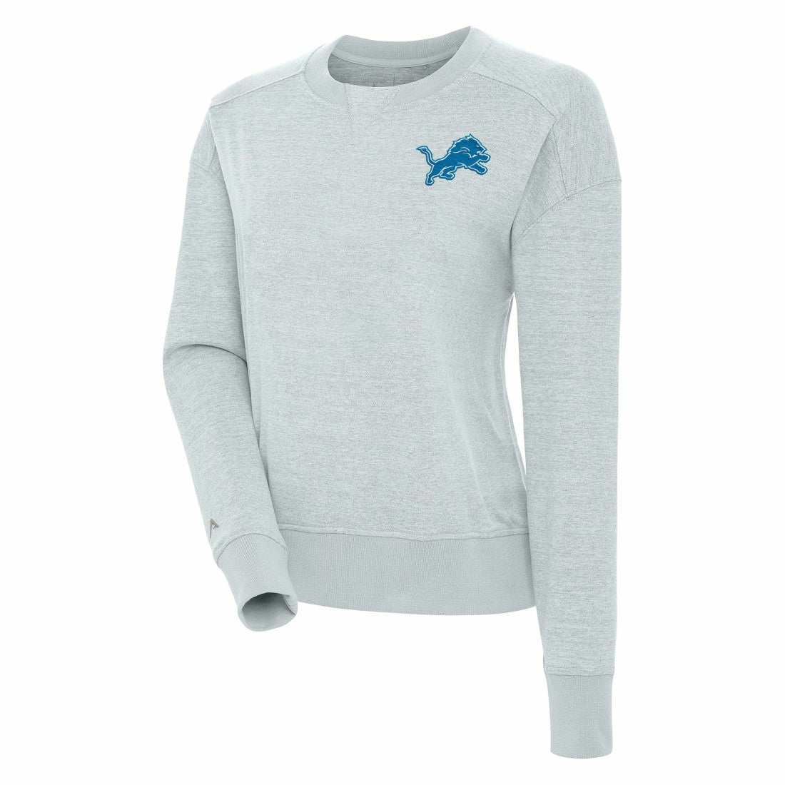 Detroit Lions Antigua Women's Forward Fleece Pullover Sweatshirt Heather Gray - NFL