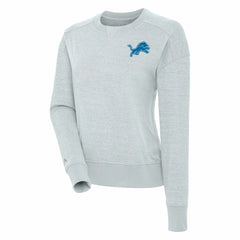 Detroit Lions Antigua Women's Forward Fleece Pullover Sweatshirt Heather Gray - NFL