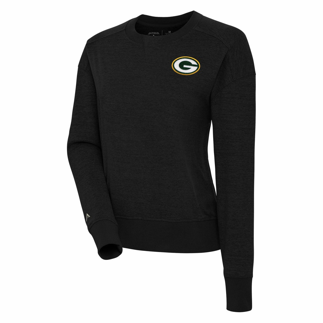 Green Bay Packers Antigua Women's Forward Fleece Pullover Sweatshirt Black - NFL