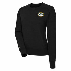 Green Bay Packers Antigua Women's Forward Fleece Pullover Sweatshirt Black - NFL