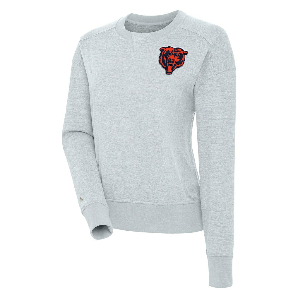 Chicago Bears Antigua Women's Forward Fleece Pullover Sweatshirt Heather Gray - NFL