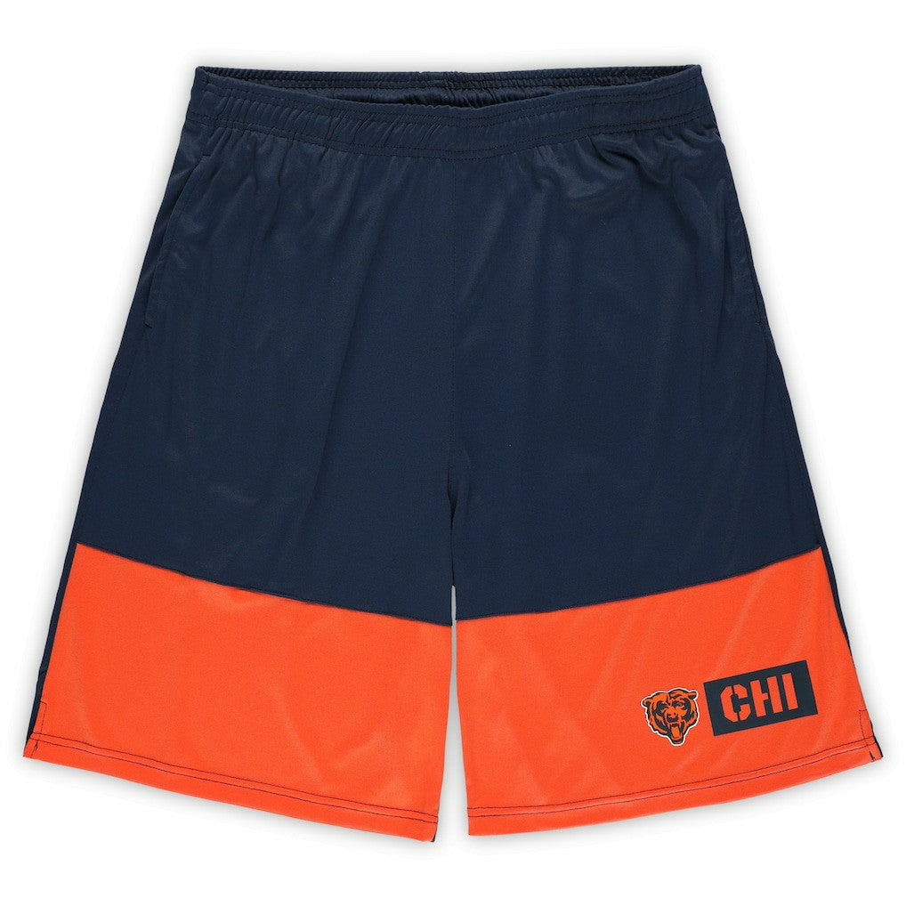 Chicago Bears Big & Tall Best of the Best Performance Shorts Navy/Orange - Fanatics