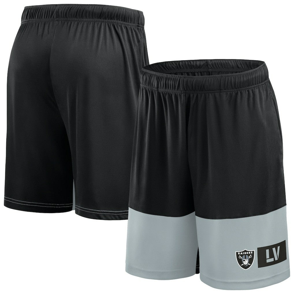 Las Vegas Raiders Big & Tall Best of the Best Performance Shorts Black/Silver - Fanatics
