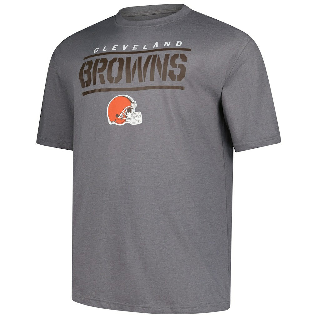Cleveland Browns Big & Tall Top Notch T-Shirt Heather Gray - Fanatics