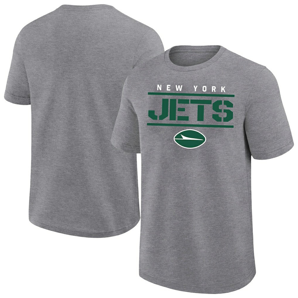 New York Jets Big & Tall Top Notch T-Shirt Heather Gray - Fanatics