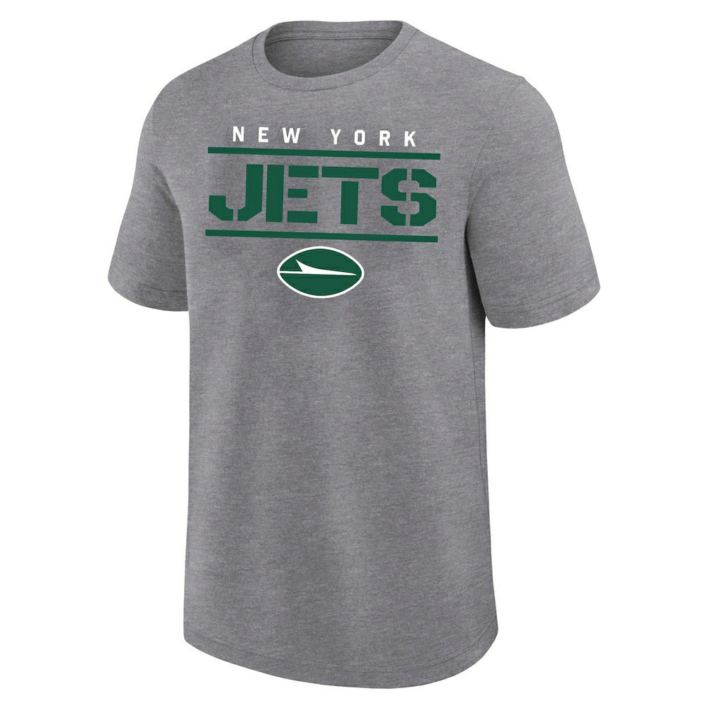 New York Jets Big & Tall Top Notch T-Shirt Heather Gray - Fanatics