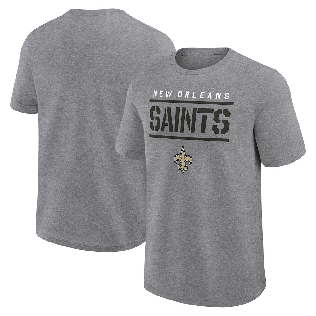New Orleans Saints Big & Tall Top Notch T-Shirt Heather Gray - Fanatics
