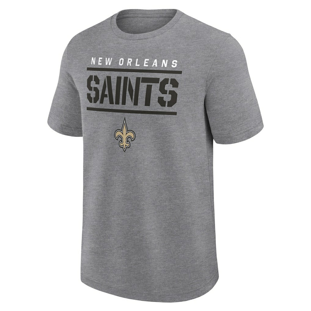 New Orleans Saints Big & Tall Top Notch T-Shirt Heather Gray - Fanatics