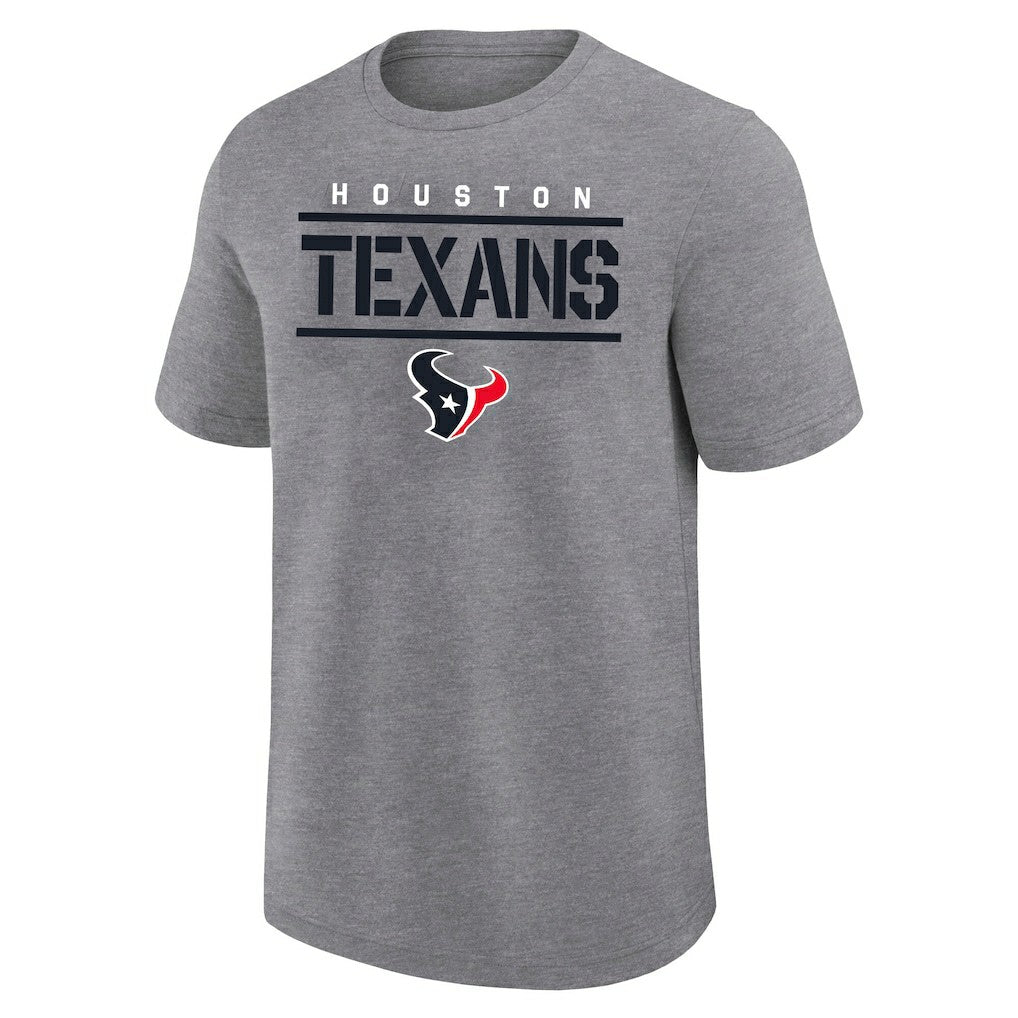 Houston Texans Big & Tall Top Notch T-Shirt Heather Gray - Fanatics