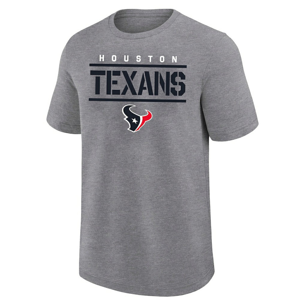 Houston Texans Big & Tall Top Notch T-Shirt Heather Gray - Fanatics