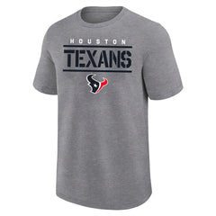 Houston Texans Big & Tall Top Notch T-Shirt Heather Gray - Fanatics