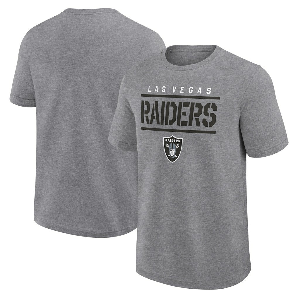 Las Vegas Raiders Big & Tall Top Notch T-Shirt Heather Gray - Fanatics