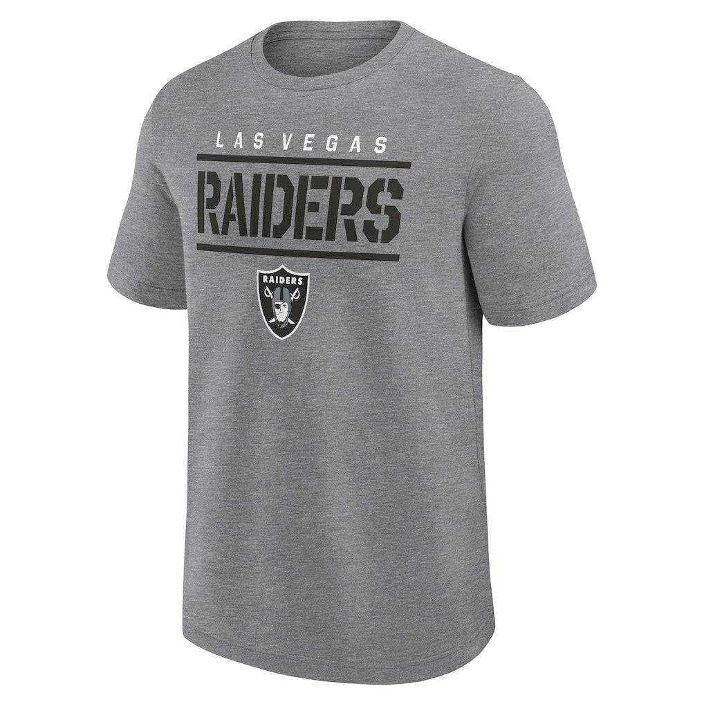 Las Vegas Raiders Big & Tall Top Notch T-Shirt Heather Gray - Fanatics