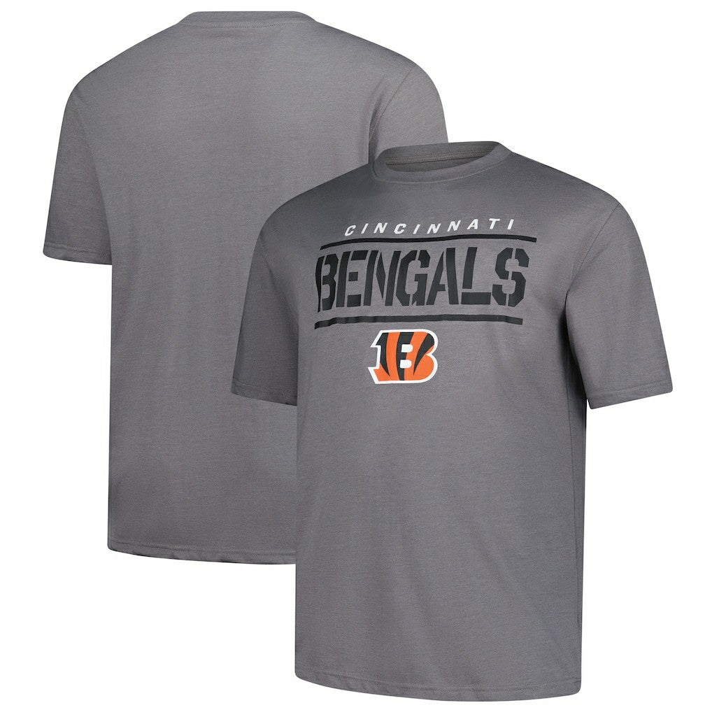 Cincinnati Bengals Big & Tall Top Notch T-Shirt Heather Gray - Fanatics