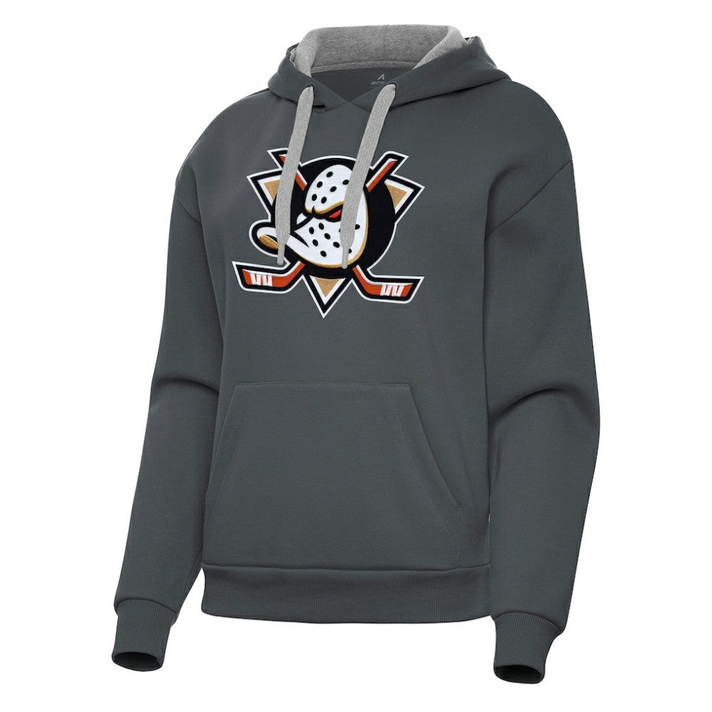 Anaheim Ducks - Antigua Women's Victory Pullover Hoodie Charcoal