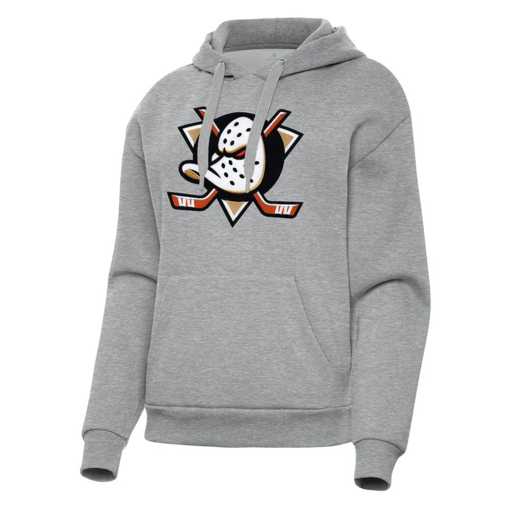 Anaheim Ducks - Antigua Women's Victory Pullover Hoodie Heather Gray