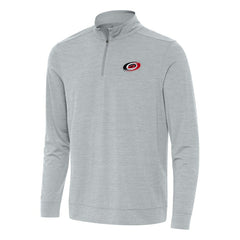 Carolina Hurricanes - Antigua Bright Quarter-Zip Top Heather Gray