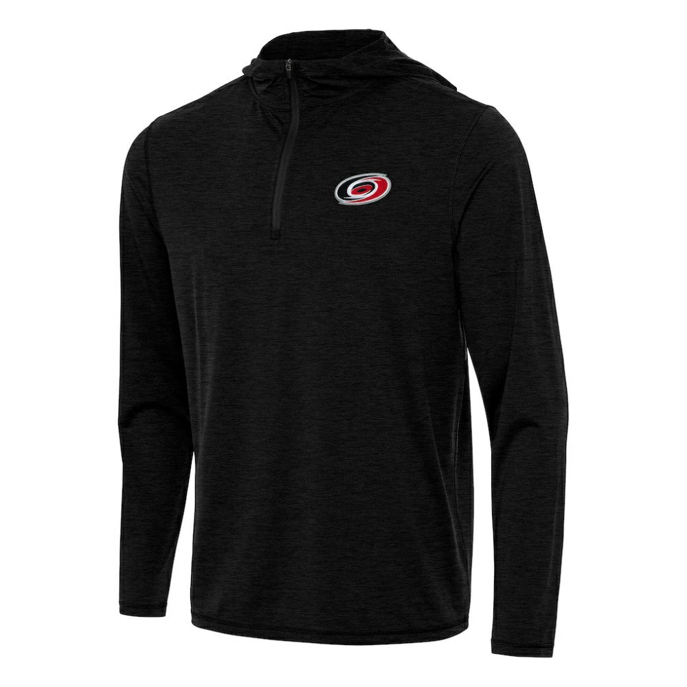 Carolina Hurricanes - Antigua Tidy Quarter-Zip Hoodie Heather Black