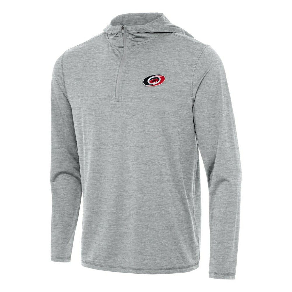 Carolina Hurricanes - Antigua Tidy Quarter-Zip Hoodie Heather Gray