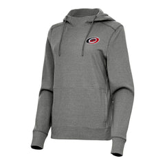 Carolina Hurricanes - Antigua Women's Justice Pullover Hoodie Heather Black