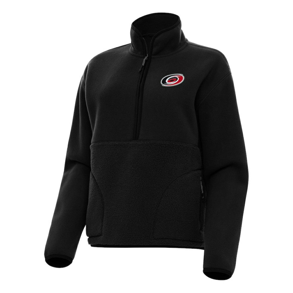 Carolina Hurricanes - Antigua Women's Figure Half-Zip Pullover Sweatshirt Black