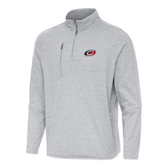 Carolina Hurricanes - Antigua Certain Quarter-Zip Tri-Blend Sweatshirt Heather Gray