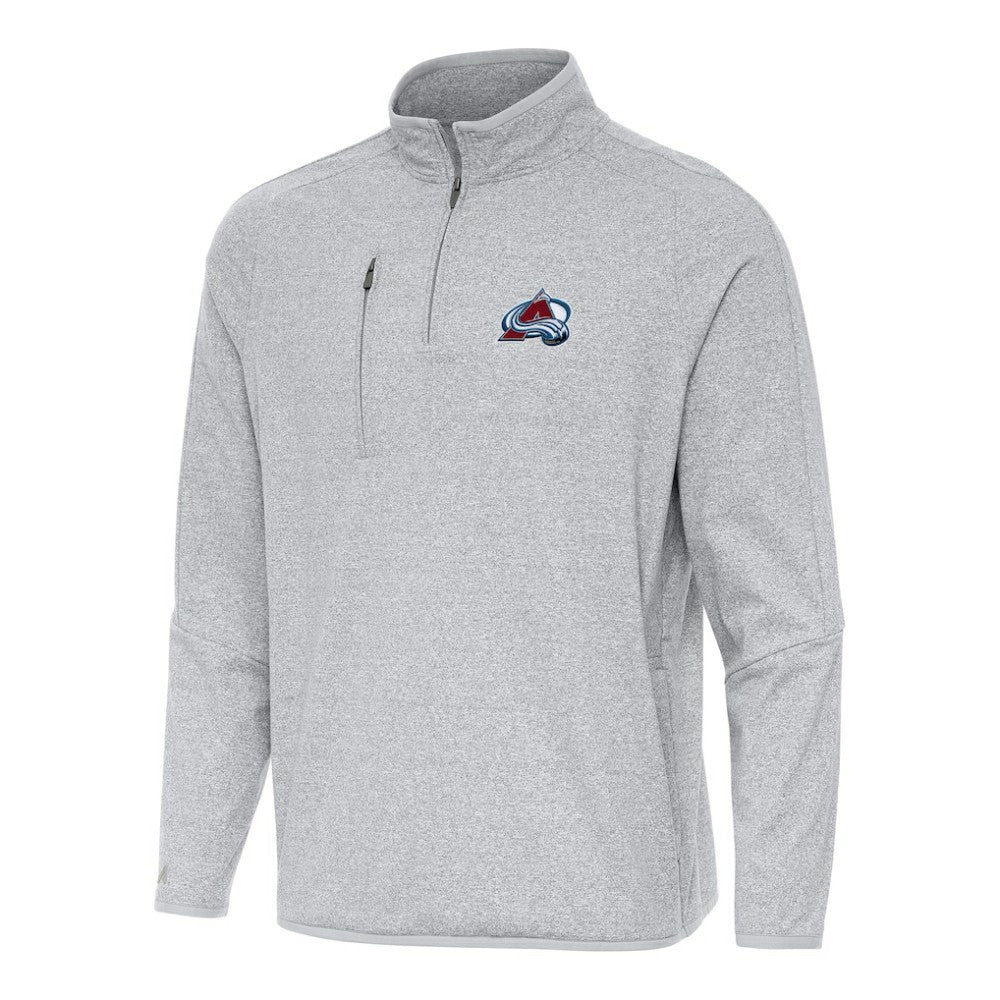 Colorado Avalanche - Antigua Certain Quarter-Zip Tri-Blend Sweatshirt Heather Gray