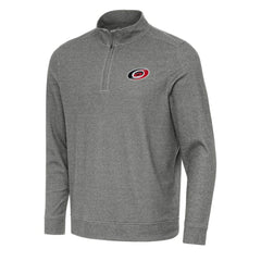 Carolina Hurricanes - Antigua Subtle Quarter-Zip Sweatshirt Heather Black