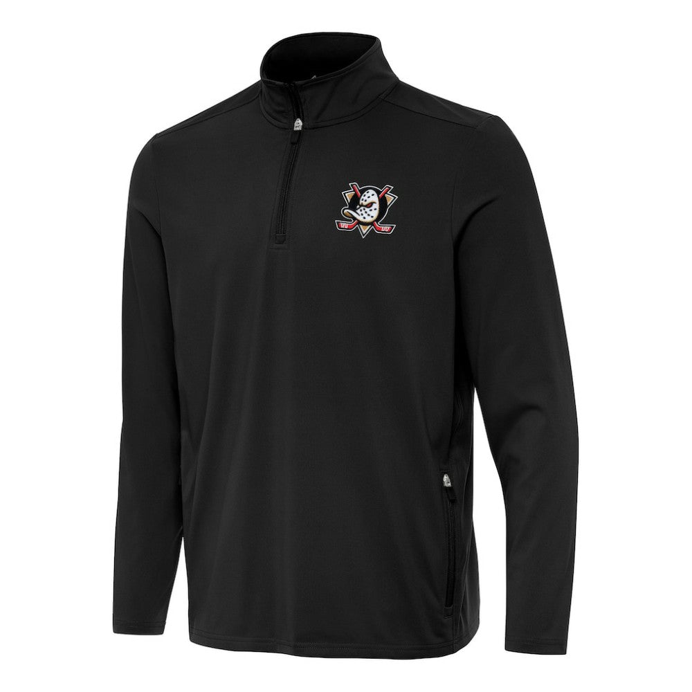 Anaheim Ducks - Antigua Perilous Quarter-Zip Sweatshirt Black