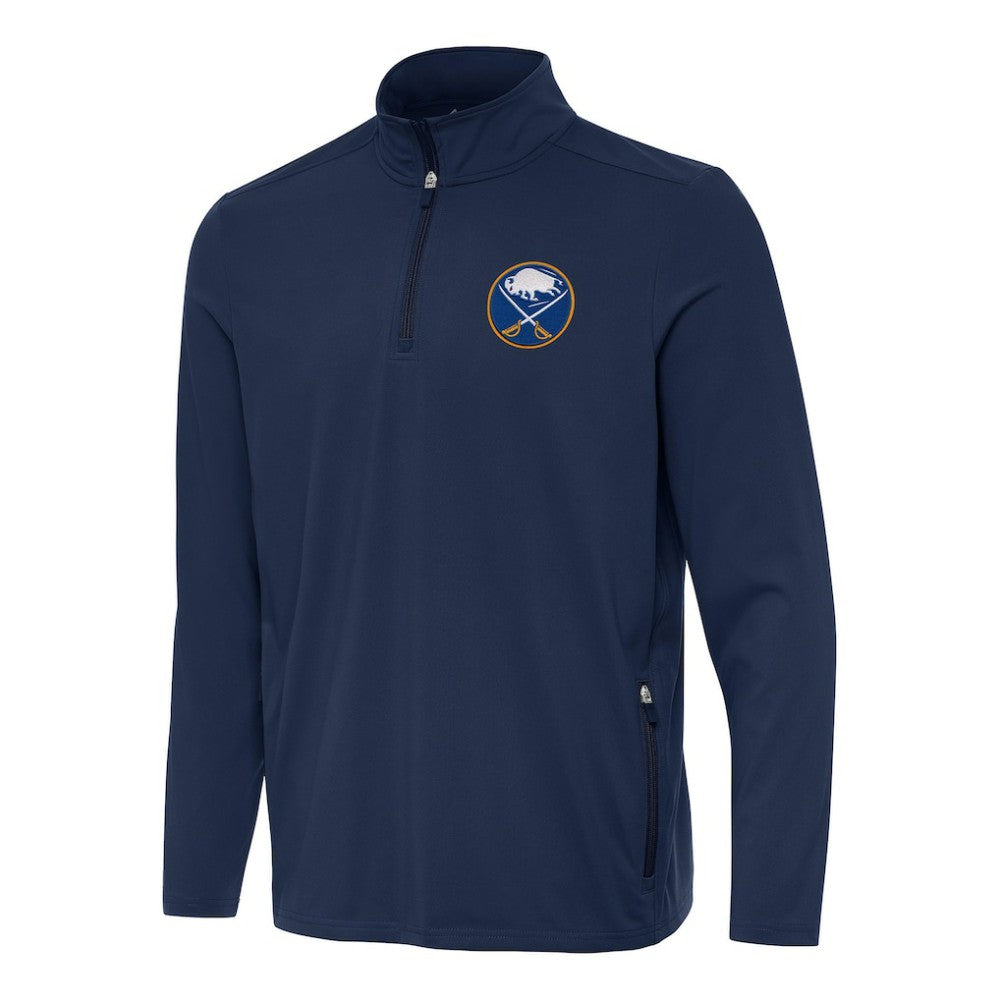 Buffalo Sabres - Antigua Perilous Quarter-Zip Sweatshirt Navy