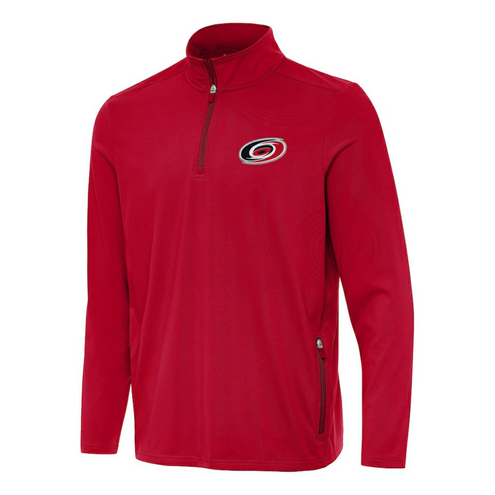 Carolina Hurricanes - Antigua Perilous Quarter-Zip Sweatshirt Red