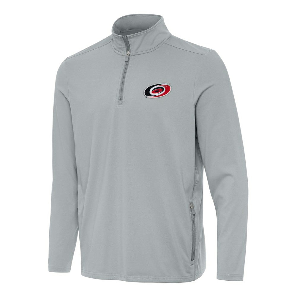 Carolina Hurricanes - Antigua Perilous Quarter-Zip Sweatshirt Gray