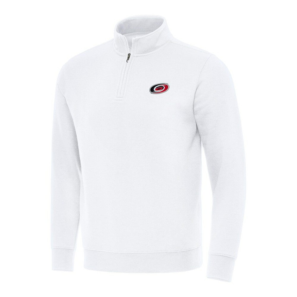 Carolina Hurricanes - Antigua Victory Quarter-Zip Mock Sweatshirt White