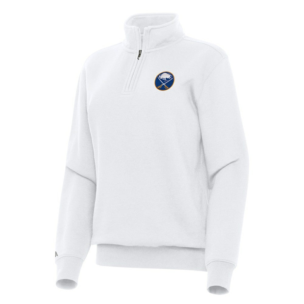 Buffalo Sabres - Antigua Women's Victory Quarter-Zip Sweatshirt White